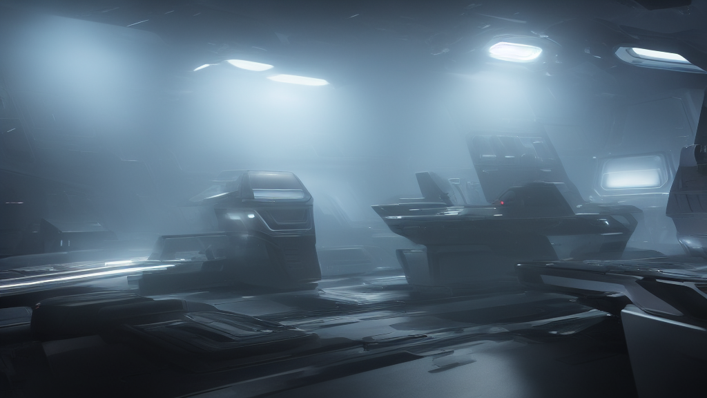 Abstract cinematic futuristic command center lighting (no text)